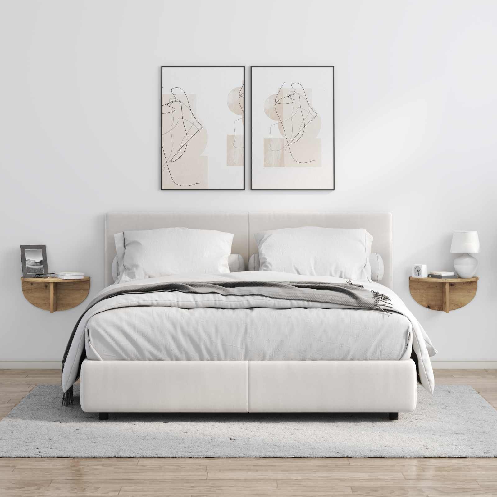 Ράφι Τοίχου Επιτοίχιο 2 pcs Artisan Oak 38 x 19 x 19 εκ