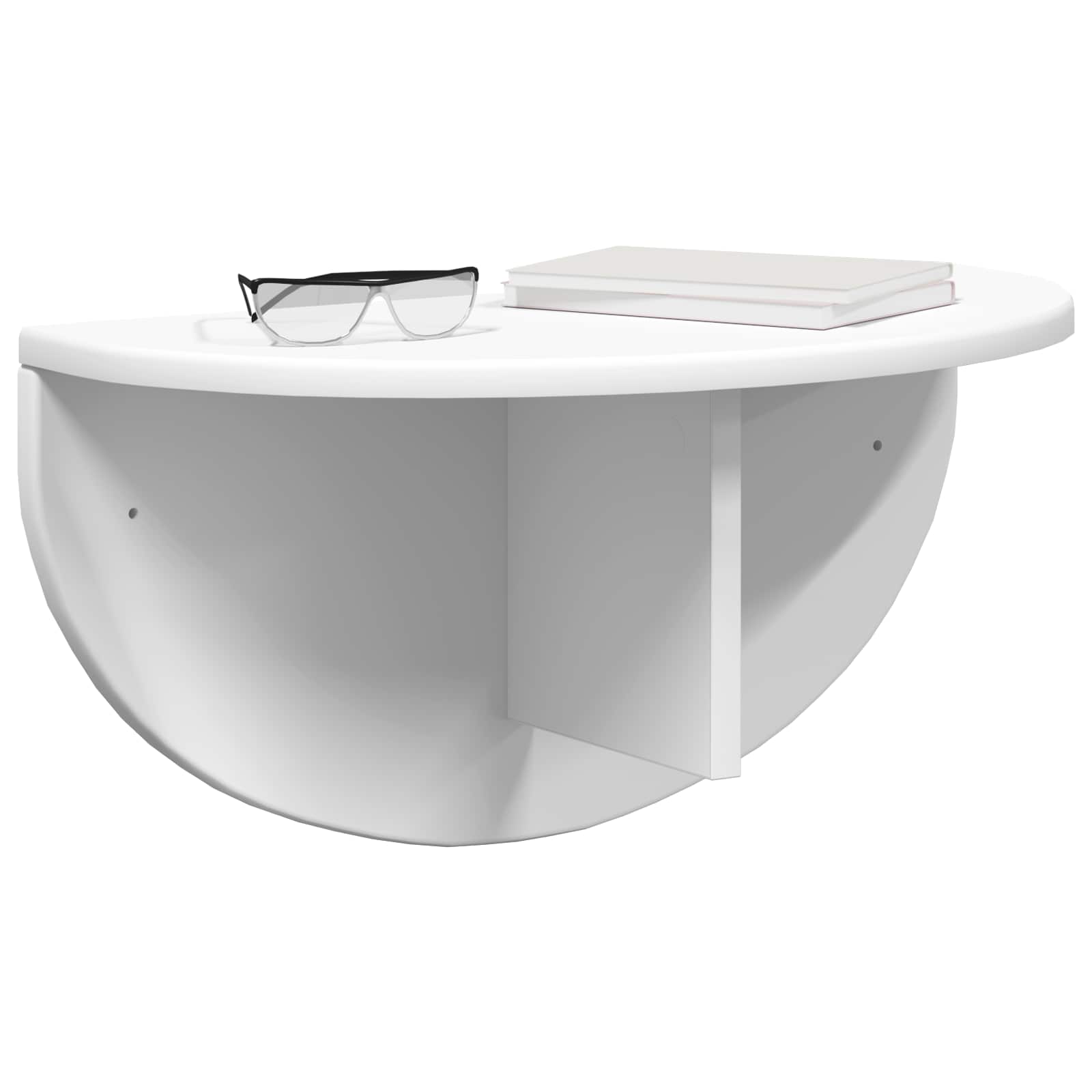 Ράφι Τοίχου 2 pcs Λευκό 48 x 24 x 24 εκ Επεξεργασμένο ξύλο - Pakobazaar