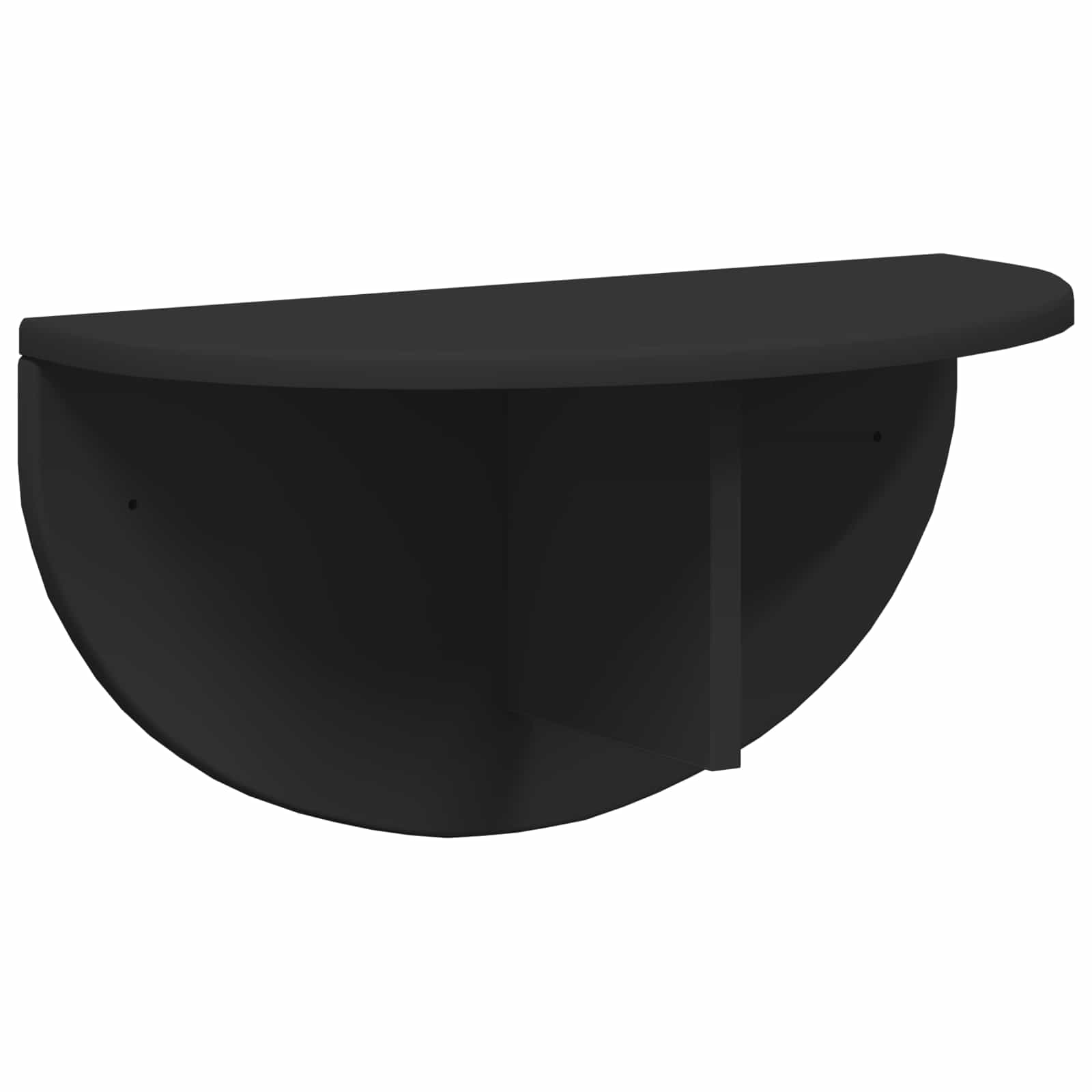 Ράφι Τοίχου Επιτοίχιο Μαύρο 48 x 24 x 24 εκ Επεξεργασμένο ξύλο - Pakobazaar