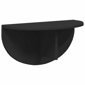 Ράφι Τοίχου 2 pcs Μαύρο 48 x 24 x 24 εκ Επεξεργασμένο ξύλο - Pakobazaar