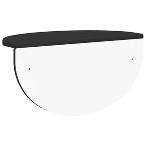 Ράφι Τοίχου 2 pcs Μαύρο 48 x 24 x 24 εκ Επεξεργασμένο ξύλο - Pakobazaar