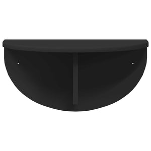 Ράφι Τοίχου 2 pcs Μαύρο 48 x 24 x 24 εκ Επεξεργασμένο ξύλο - Pakobazaar