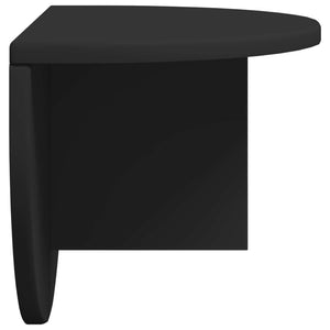 Ράφι Τοίχου 2 pcs Μαύρο 48 x 24 x 24 εκ Επεξεργασμένο ξύλο - Pakobazaar