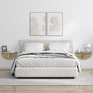 Ράφι Τοίχου Επιτοίχιο 2 pcs Δρύς Sonoma 48 x 24 x 24 εκ - Pakobazaar