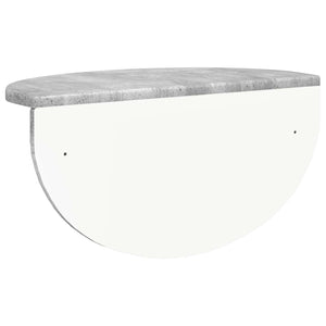 Ράφι Τοίχου Επιτοίχιο 2 pcs Σκυρόδεμα Γκρι 48 x 24 x 24 εκ - Pakobazaar