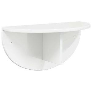 Ράφι Τοίχου 2 pcs Υψηλής γυαλάδας λευκό 48 x 24 x 24 εκ - Pakobazaar