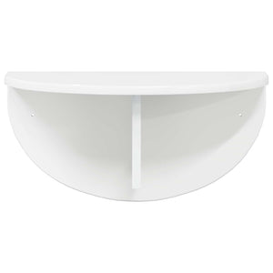 Ράφι Τοίχου 2 pcs Υψηλής γυαλάδας λευκό 48 x 24 x 24 εκ - Pakobazaar
