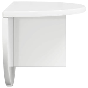 Ράφι Τοίχου 2 pcs Υψηλής γυαλάδας λευκό 48 x 24 x 24 εκ - Pakobazaar