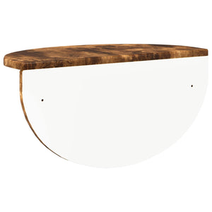 Ράφι Τοίχου Επιτοίχιο 2 pcs Καπνιστό Δρύς 48 x 24 x 24 εκ - Pakobazaar