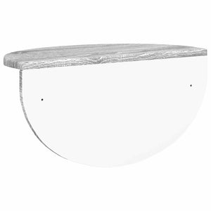 Ράφι Τοίχου Επιτοίχιο 2 pcs Γκρίζο Σονομα 48 x 24 x 24 εκ - Pakobazaar