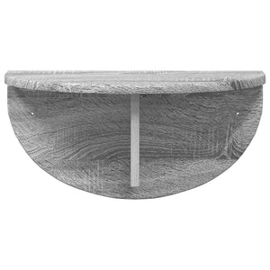 Ράφι Τοίχου Επιτοίχιο 2 pcs Γκρίζο Σονομα 48 x 24 x 24 εκ - Pakobazaar