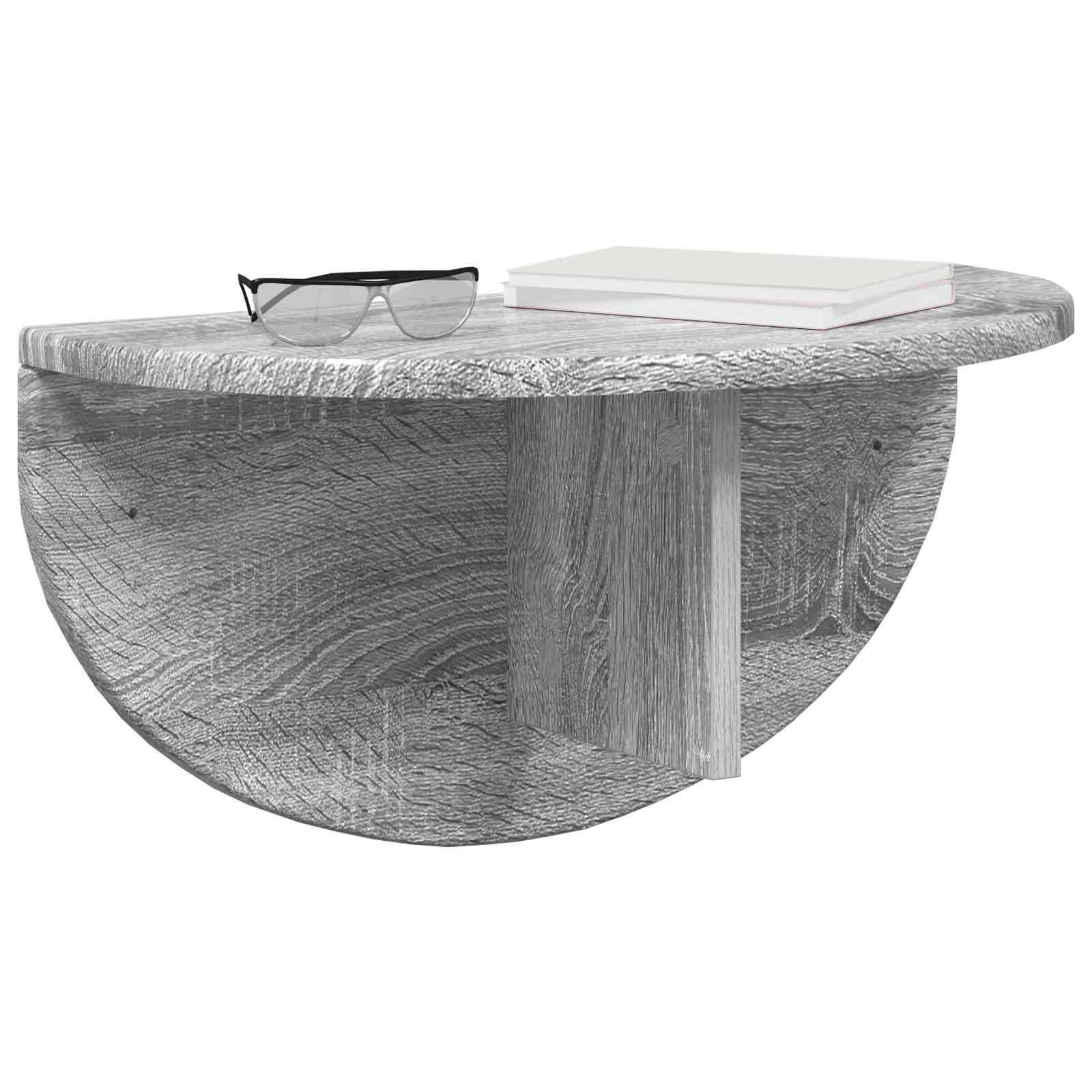 Ράφι Τοίχου Επιτοίχιο 2 pcs Γκρίζο Σονομα 48 x 24 x 24 εκ - Pakobazaar
