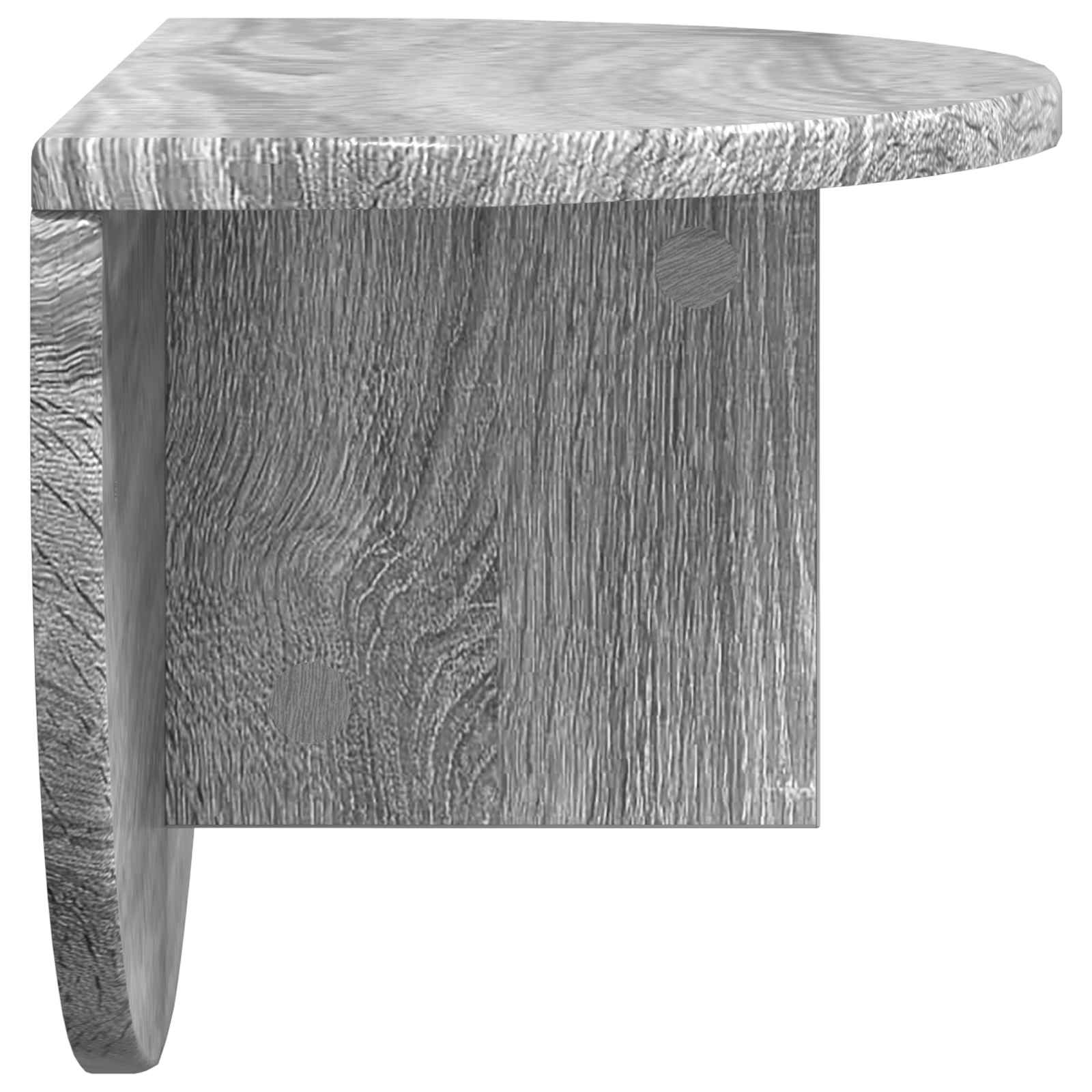 Ράφι Τοίχου Επιτοίχιο 2 pcs Γκρίζο Σονομα 48 x 24 x 24 εκ - Pakobazaar