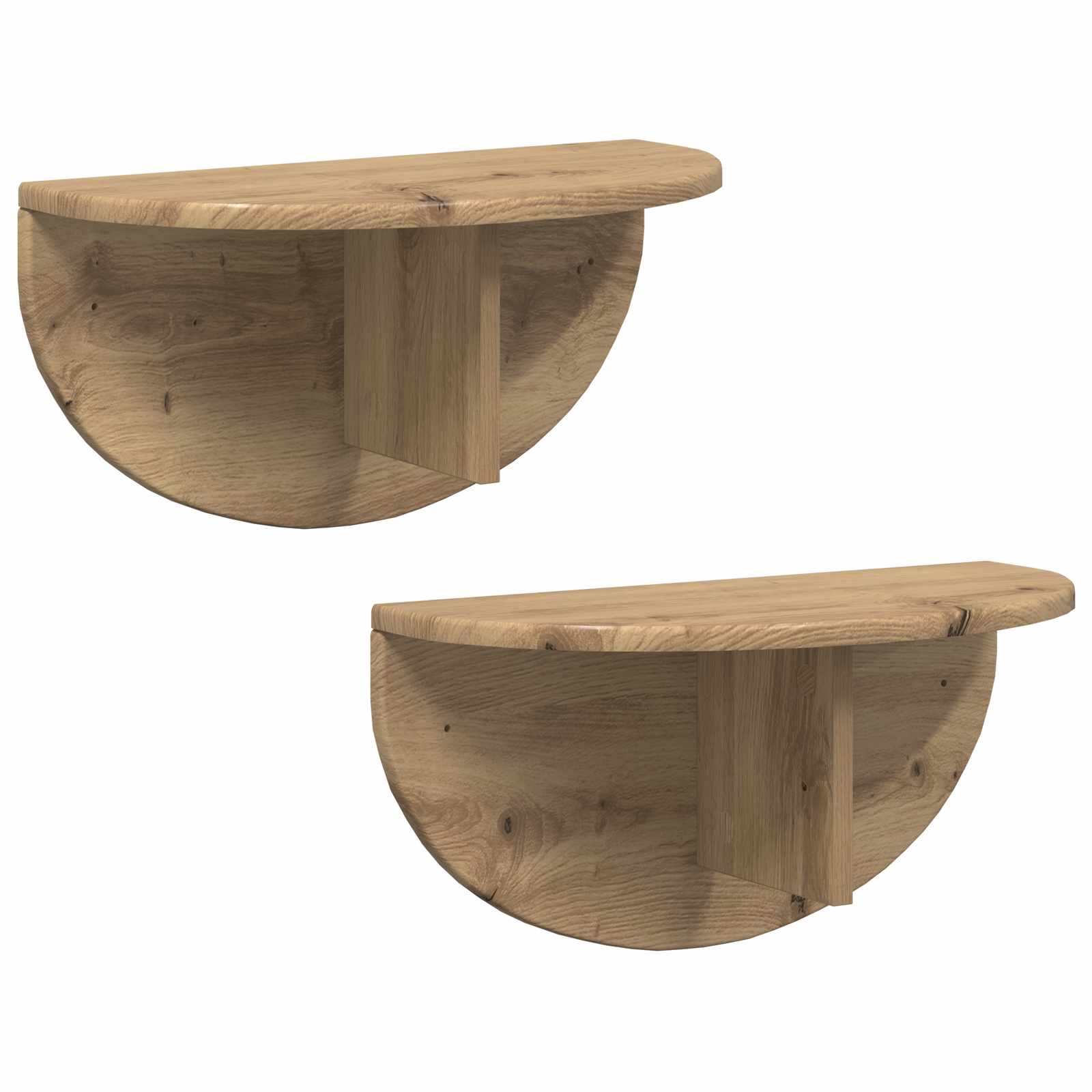 Ράφι Τοίχου Επιτοίχιο 2 pcs Artisan Oak 48 x 24 x 24 εκ - Pakobazaar