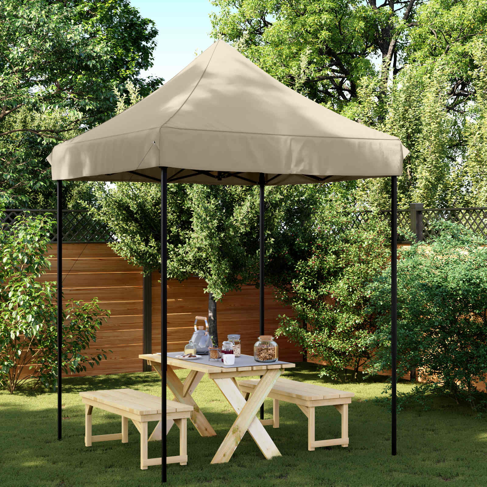 Σκηνή Πάρτυ Taupe 200 x 200 x 306 εκ. Ύφασμα Όξφορντ - Pakobazaar