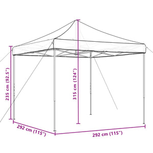 Σκηνή Πάρτυ Μπεζ 292 x 292 x 315 εκ Ύφασμα Όξφορντ - Pakobazaar
