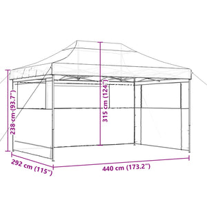 Σκηνή Πάρτυ Μπεζ 292 x 440 x 315 εκ. Ύφασμα Όξφορντ - Pakobazaar