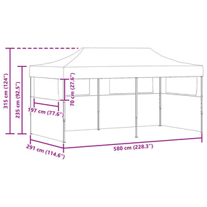 Σκηνή Πάρτυ Κρεμ 291 x 580 x 315 εκ Ύφασμα Όξφορντ - Pakobazaar