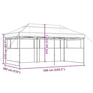 Σκηνή Πάρτυ Μπεζ 292 x 580 x 315 εκ Ύφασμα Όξφορντ - Pakobazaar
