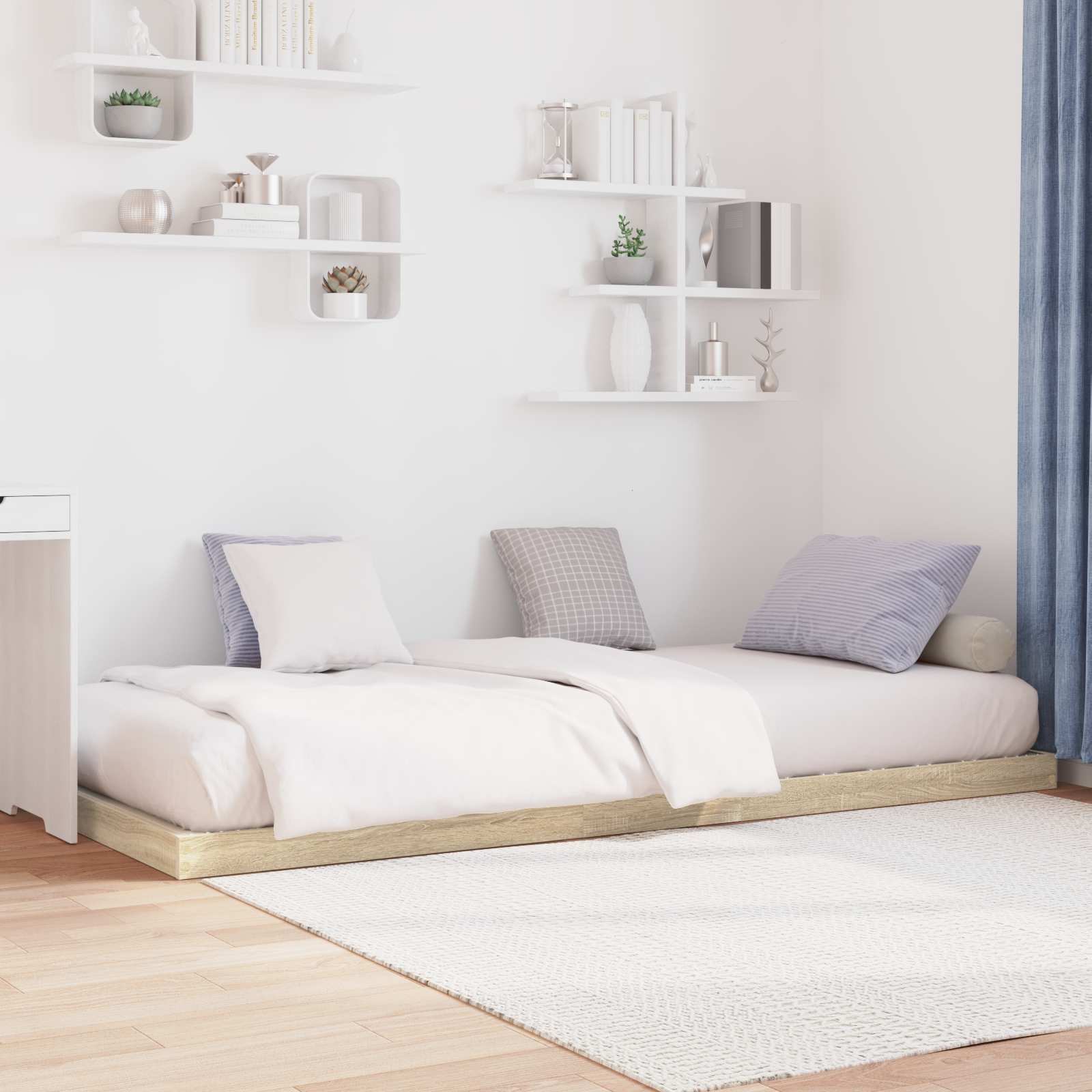 Κρεβάτι δαπέδου Σονόμα 96,5 x 200 εκ Επεξεργασμένο ξύλο - Pakobazaar