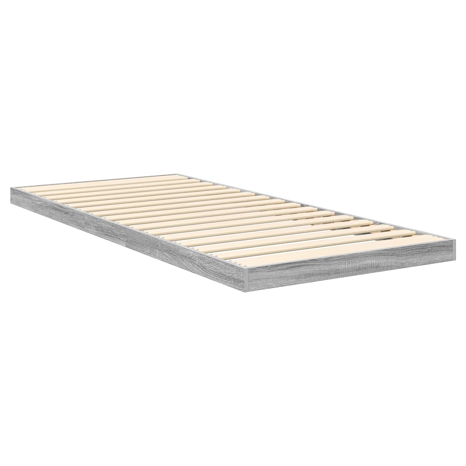 Κρεβάτι δαπέδου Γκρίζο Σονομα 100 x 200 cm Επεξεργασμένο ξύλο
