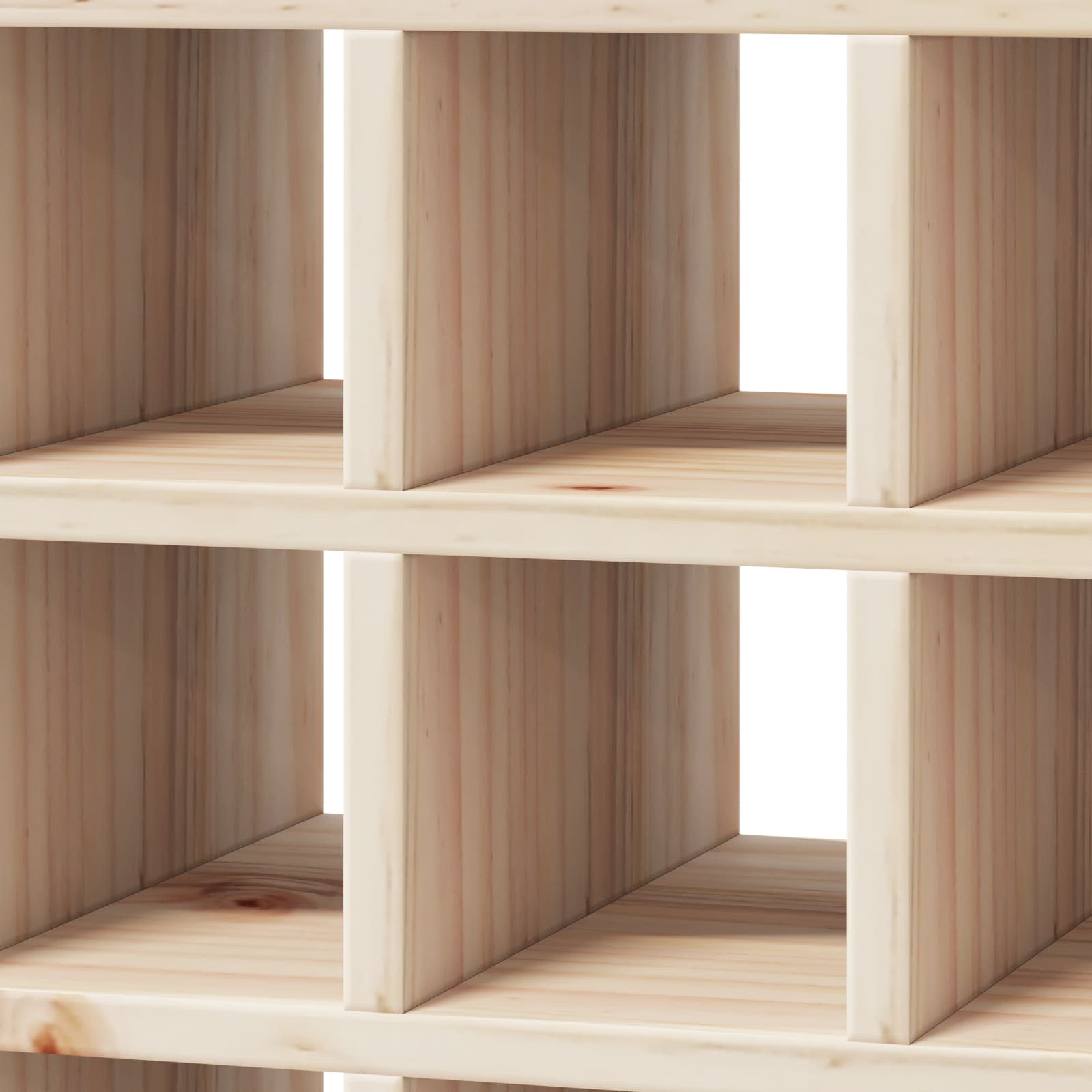 Ράφι Κρασιού 2 pcs Φυσικό 56 x 25 x 56 cm Στερεά ξυλεία πεύκου - Pakobazaar