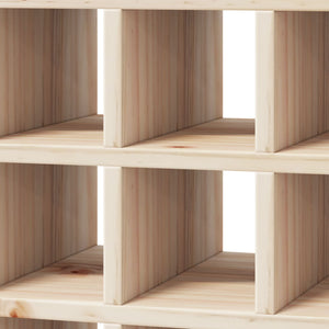 Ράφι Κρασιού 2 pcs Φυσικό 56 x 25 x 56 cm Στερεά ξυλεία πεύκου - Pakobazaar
