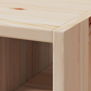 Ράφι Κρασιού 2 pcs Φυσικό 56 x 25 x 56 cm Στερεά ξυλεία πεύκου - Pakobazaar