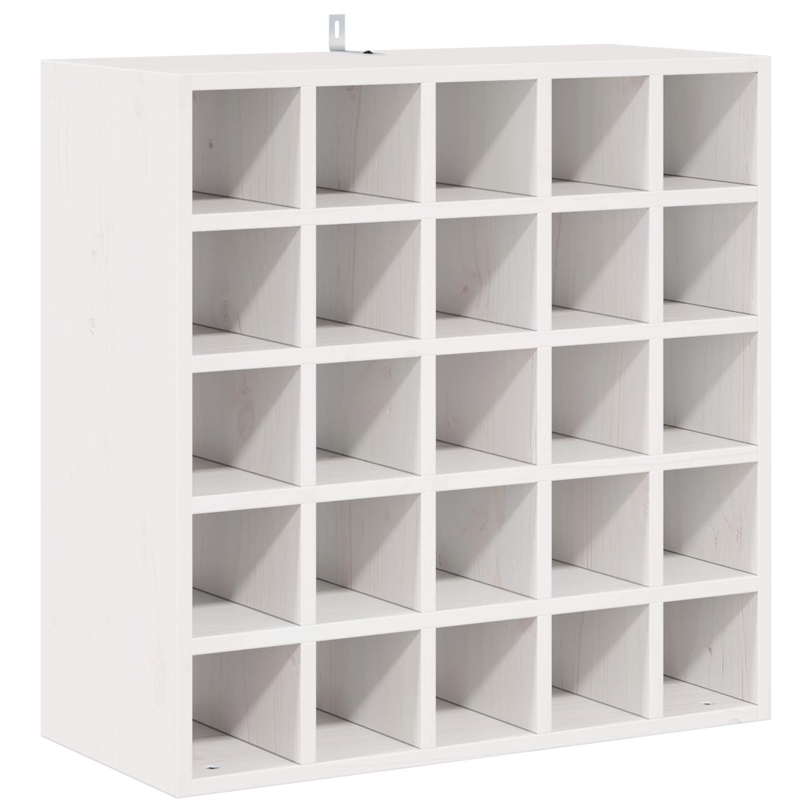Ράφι Κρασιού 2 pcs Λευκό 56 x 25 x 56 cm Στερεά ξυλεία πεύκου