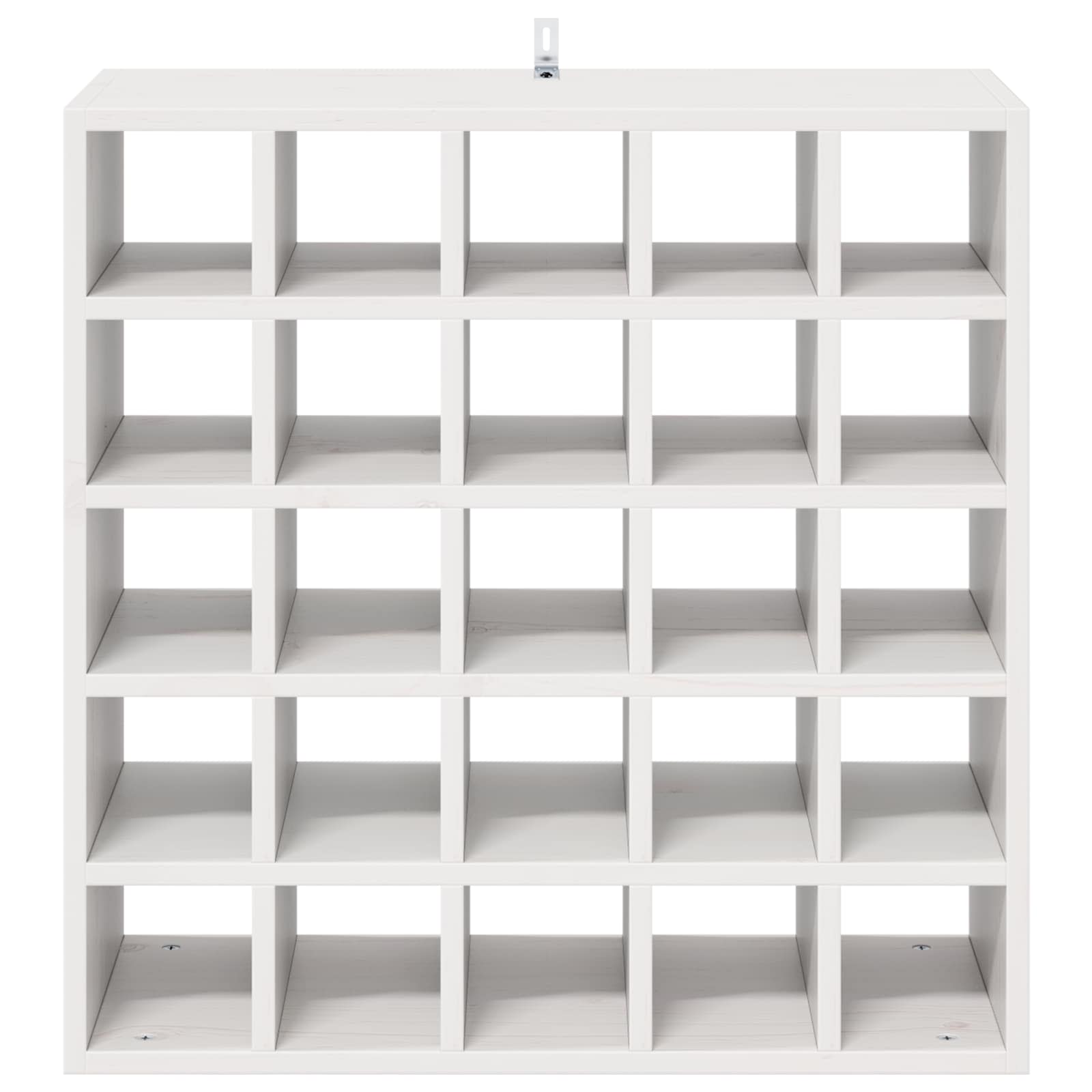 Ράφι Κρασιού 2 pcs Λευκό 56 x 25 x 56 cm Στερεά ξυλεία πεύκου