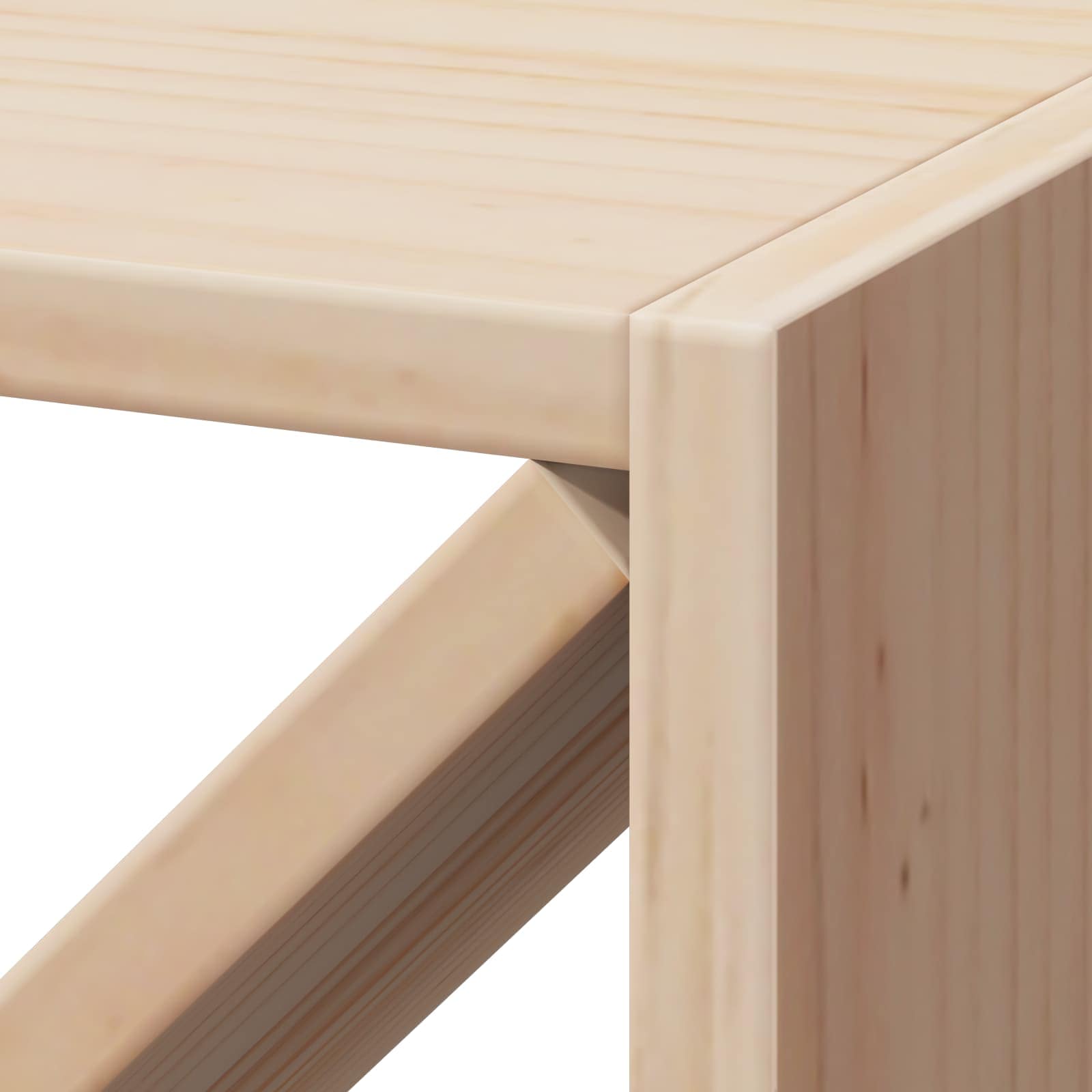 Ράφι Κρασιού 2 pcs Φυσικό 62 x 25 x 62 cm Στερεά ξυλεία πεύκου - Pakobazaar