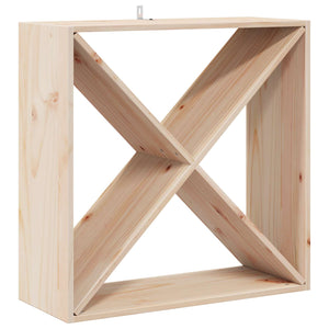 Ράφι Κρασιού 2 pcs Φυσικό 62 x 25 x 62 cm Στερεά ξυλεία πεύκου - Pakobazaar