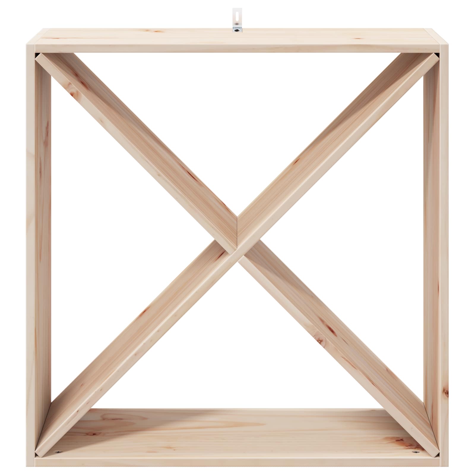Ράφι Κρασιού 2 pcs Φυσικό 62 x 25 x 62 cm Στερεά ξυλεία πεύκου - Pakobazaar