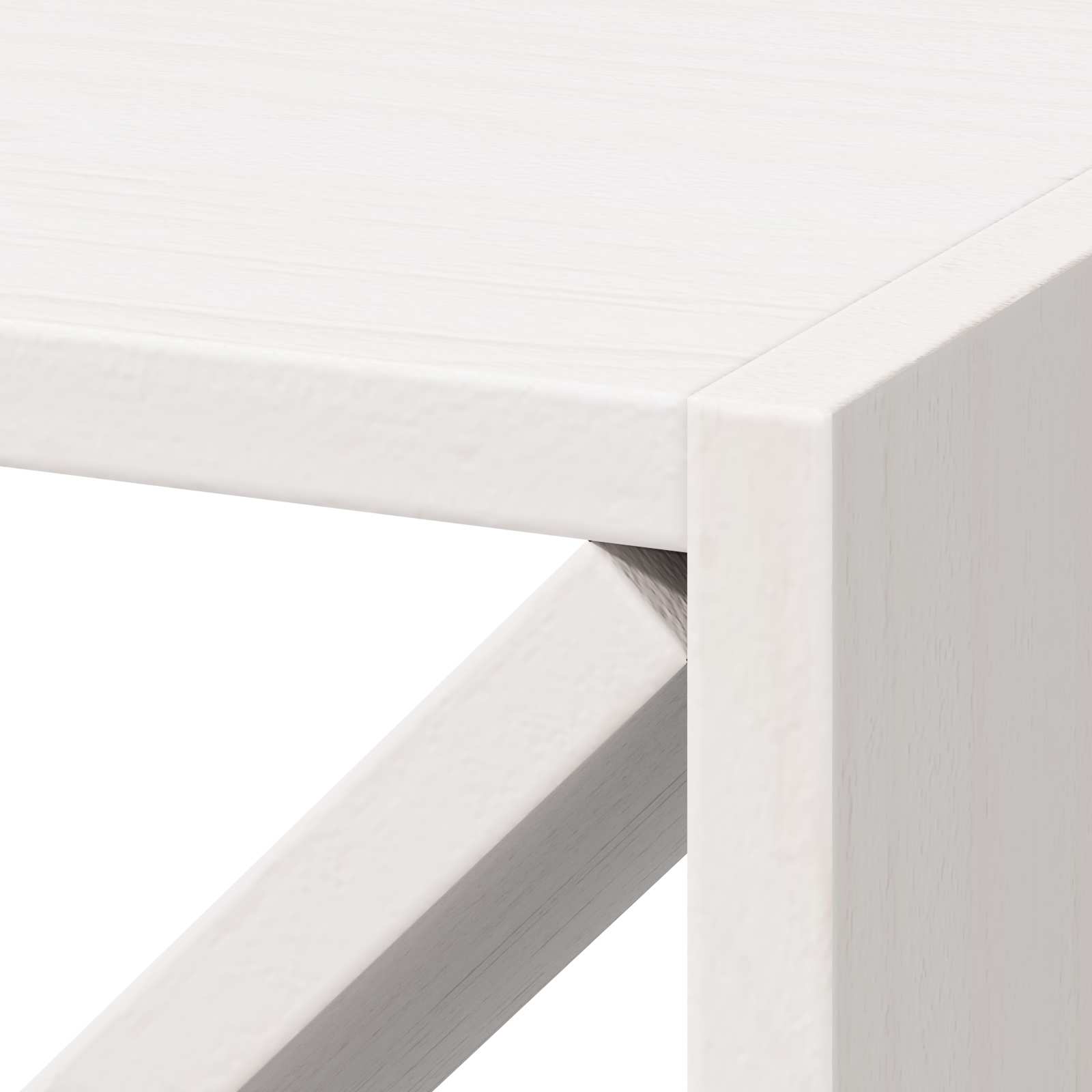 Ράφι Κρασιού 2 pcs Λευκό 62 x 25 x 62 cm Στερεά ξυλεία πεύκου