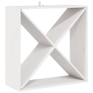 Ράφι Κρασιού 2 τεμ. Λευκό 62 x 25 x 62 cm Στερεά ξυλεία πεύκου