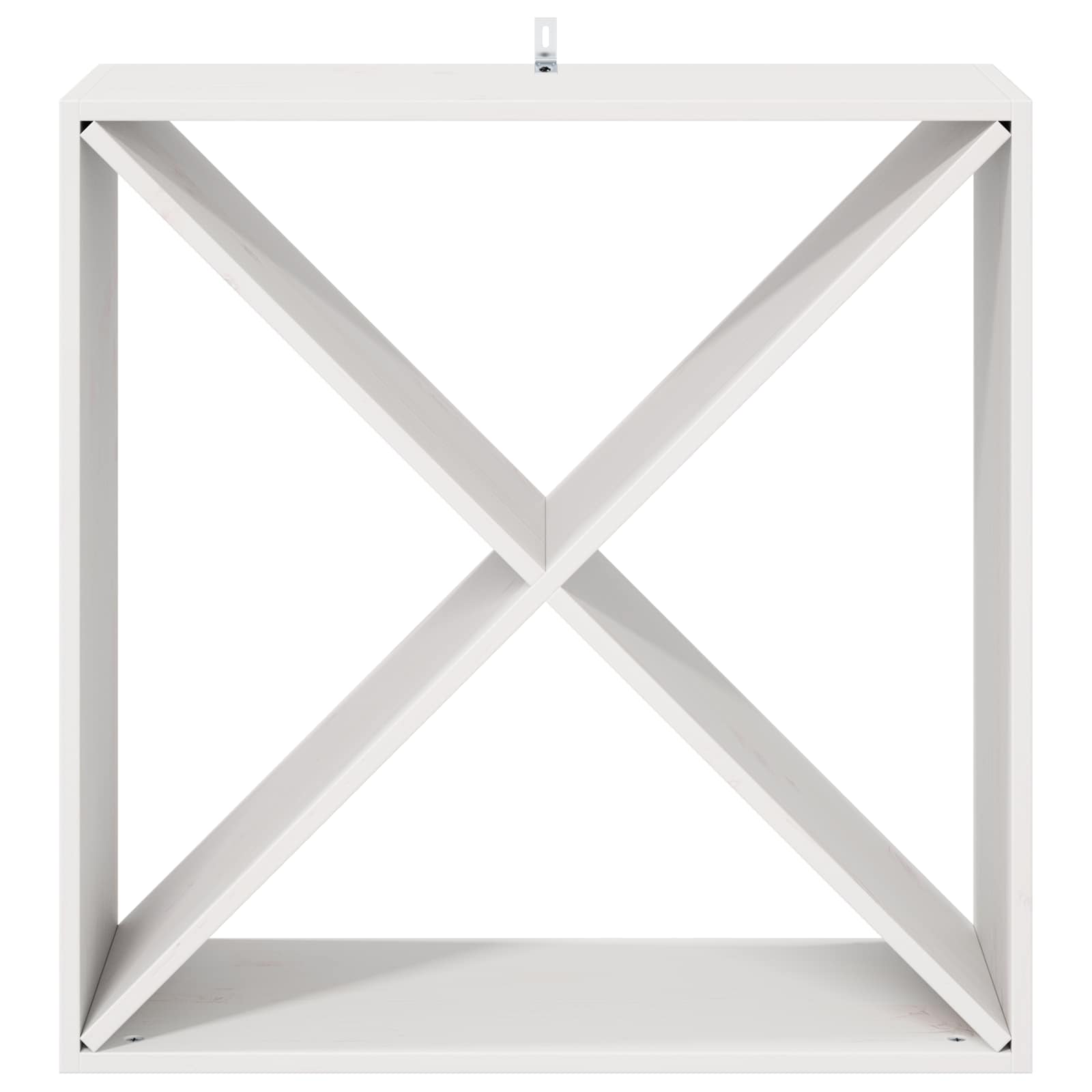 Ράφι Κρασιού 2 pcs Λευκό 62 x 25 x 62 cm Στερεά ξυλεία πεύκου