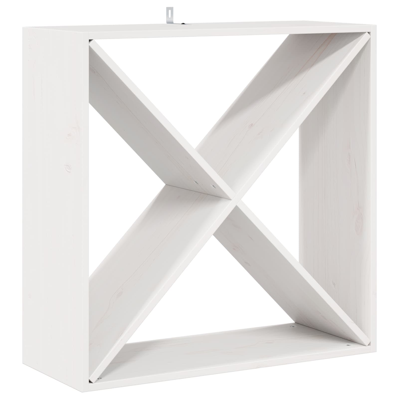 Ράφι Κρασιού 4 pcs Λευκό 62 x 25 x 62 cm Στερεά ξυλεία πεύκου