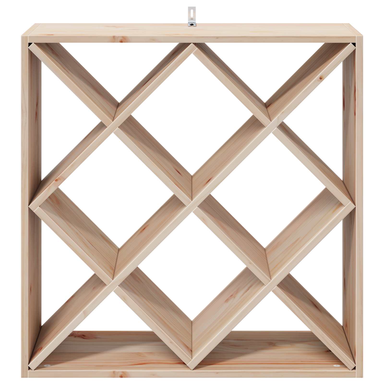 Ράφι Κρασιού 2 pcs Φυσικό 62 x 25 x 62 cm Στερεά ξυλεία πεύκου - Pakobazaar