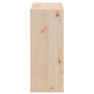 Ράφι Κρασιού 2 τεμ. Φυσικό 62 x 25 x 62 cm Στερεά ξυλεία πεύκου
