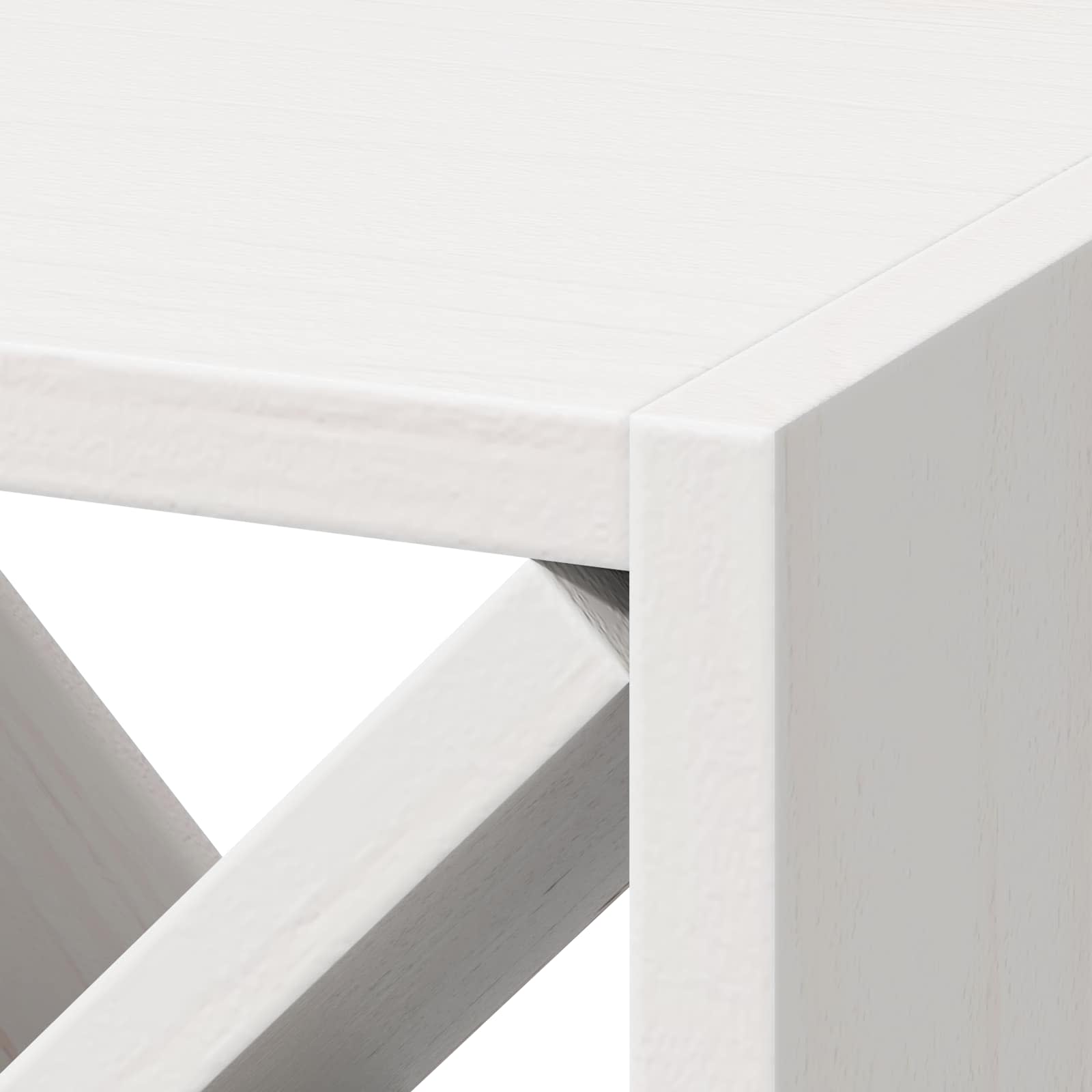 Ράφι Κρασιού 2 pcs Λευκό 62 x 25 x 62 cm Στερεά ξυλεία πεύκου