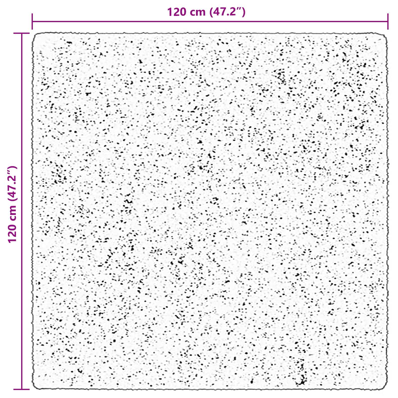 Χαλιά χώρου τετράγωνο HUARTE Καφέ 120 x 120 cm Πολυεστέρας - Pakobazaar
