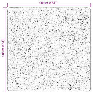 Χαλιά χώρου τετράγωνο HUARTE Καφέ 120 x 120 cm Πολυεστέρας - Pakobazaar