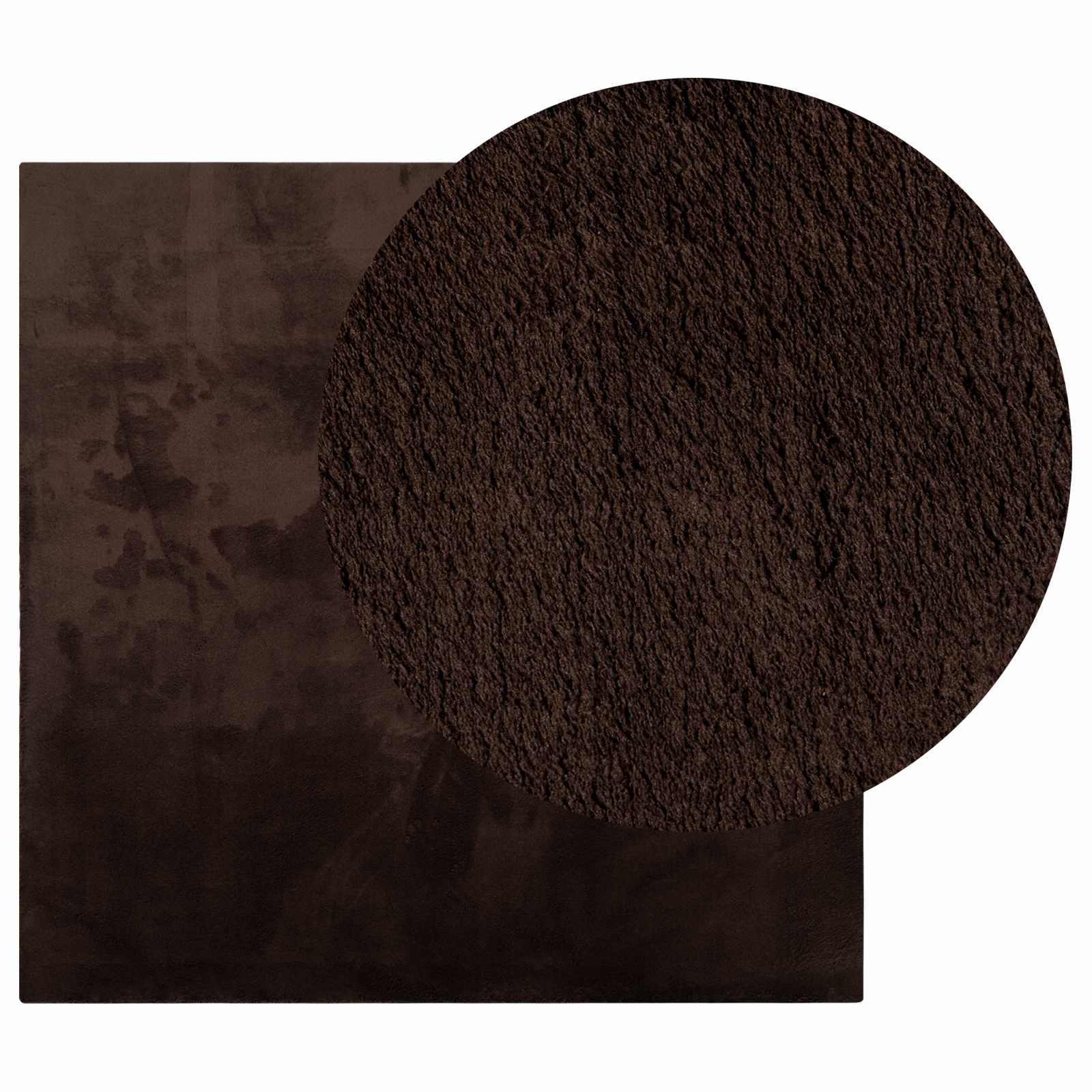 Χαλιά χώρου τετράγωνο HUARTE Καφέ 160 x 160 cm Πολυεστέρας - Pakobazaar