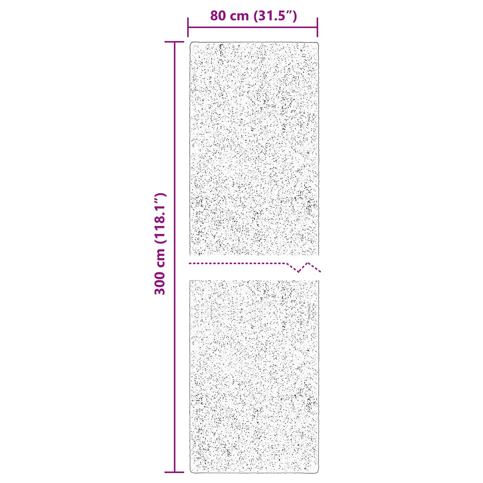 Χαλιά χώρου Ορθογώνιος HUARTE Κρεμ 300 x 80 εκ. Πολυεστέρας - Pakobazaar