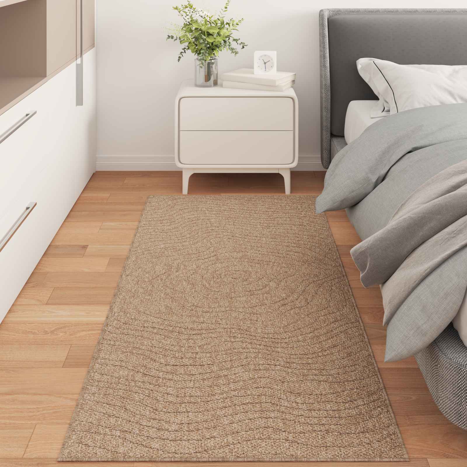 Χαλιά χώρου Μουάρ Ορθογώνιος AGIRA Φυσικό 150 x 80 cm - Pakobazaar