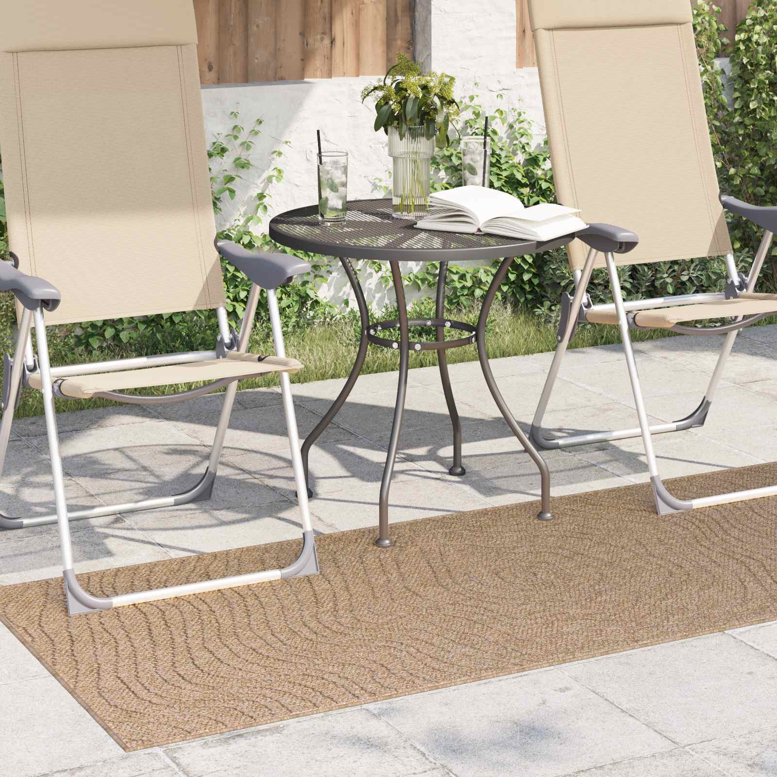 Χαλιά χώρου Μουάρ Ορθογώνιος AGIRA Φυσικό 150 x 80 cm - Pakobazaar