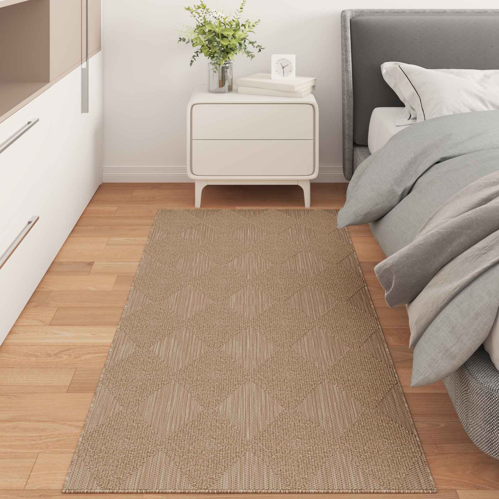 Χαλιά χώρου Ορθογώνιος AGIRA Φυσικό 150 x 80 cm Πολυεστέρας - Pakobazaar