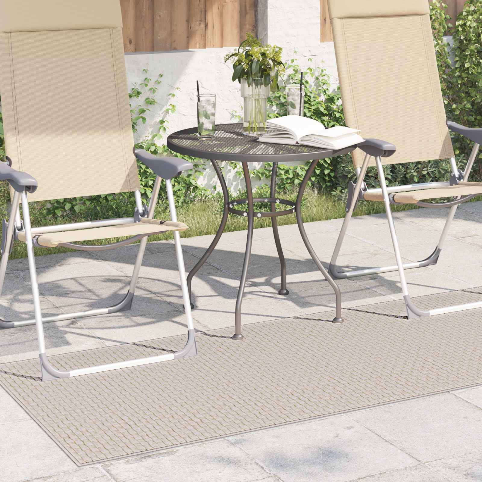 Χαλιά χώρου Ορθογώνιος FARO Κρεμ 150 x 80 cm Πολυεστέρας - Pakobazaar