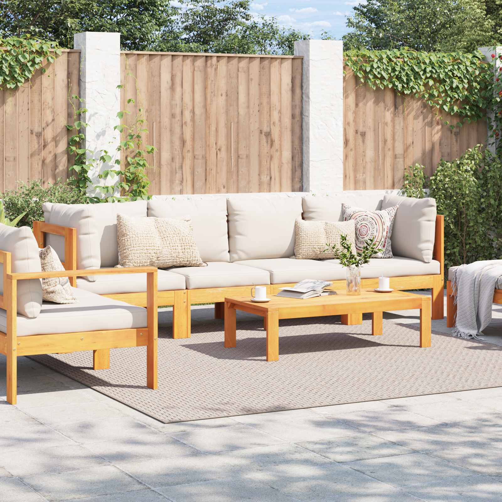 Χαλιά χώρου τετράγωνο FARO Κρεμ 240 x 240 cm Πολυεστέρας - Pakobazaar