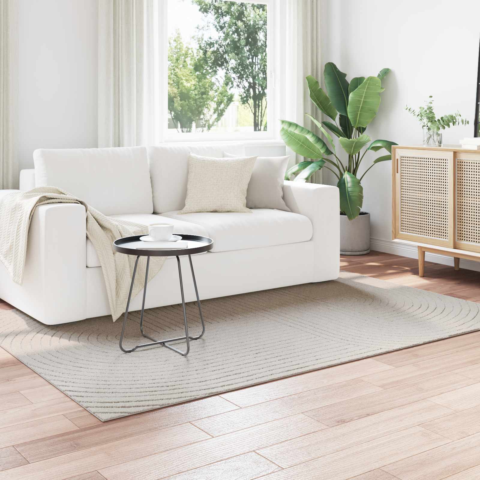 Χαλιά χώρου Ορθογώνιος PALMERAS Κρεμ 230 x 160 εκ Πολυεστέρας - Pakobazaar